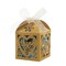 COTOPHER Laser Cut Boxes, 100pcs Thank You Gift Boxes Wedding Party Favor Boxes Lace Candy Boxes for Wedding Bridal Shower Baby Shower Birthday Party Decorations with Ribbons (2x2x2.75inch, Gold, 100)